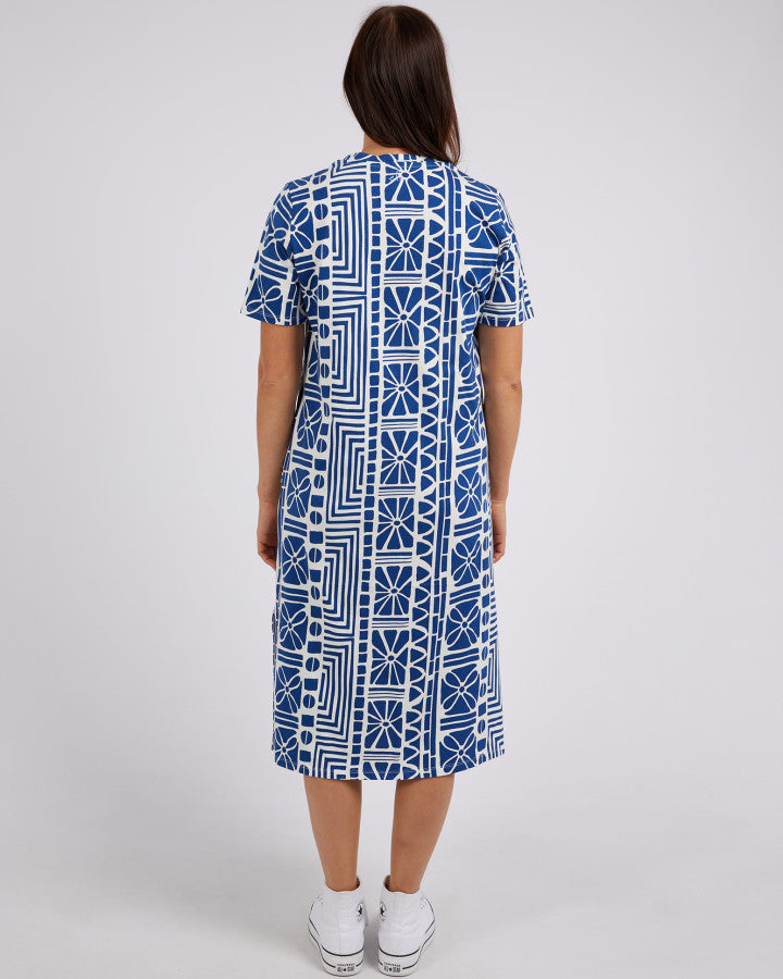 Casablanca Tee Dress - China Blue Print