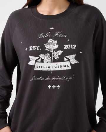 Classic Sweater - Aged Black Cracked Rose