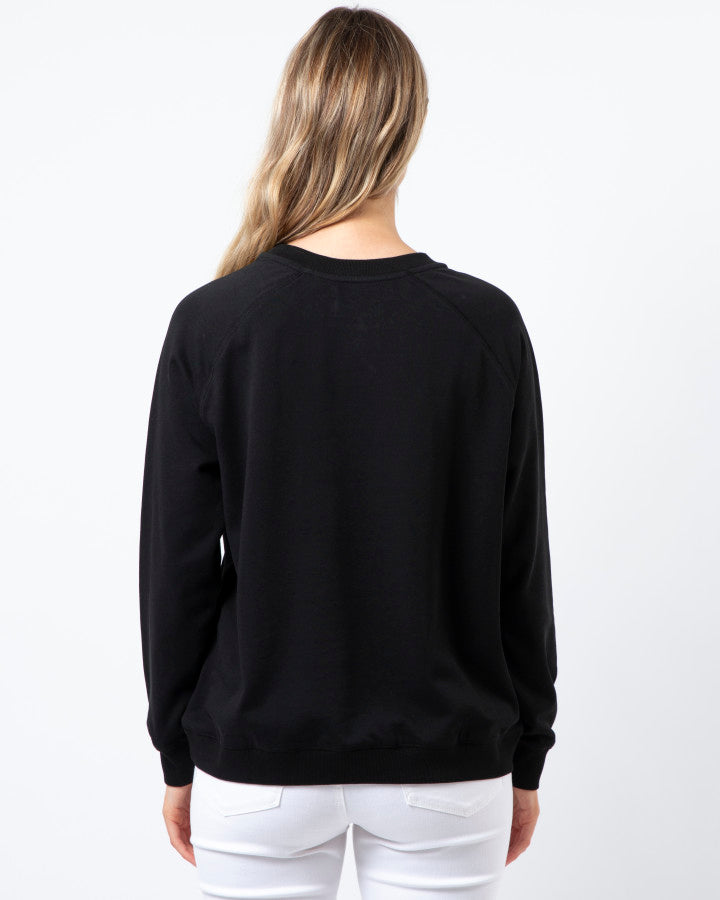 Classic Sweater - Black with Neon Houndstooth