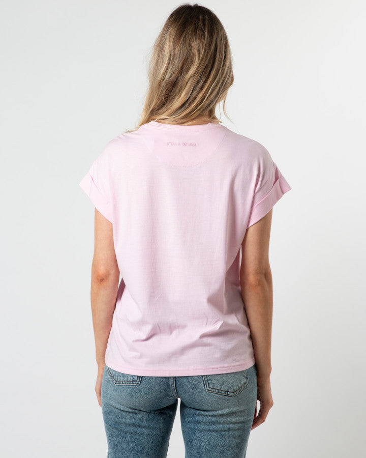 Cuff Sleeve T-Shirt - Candy Malibu