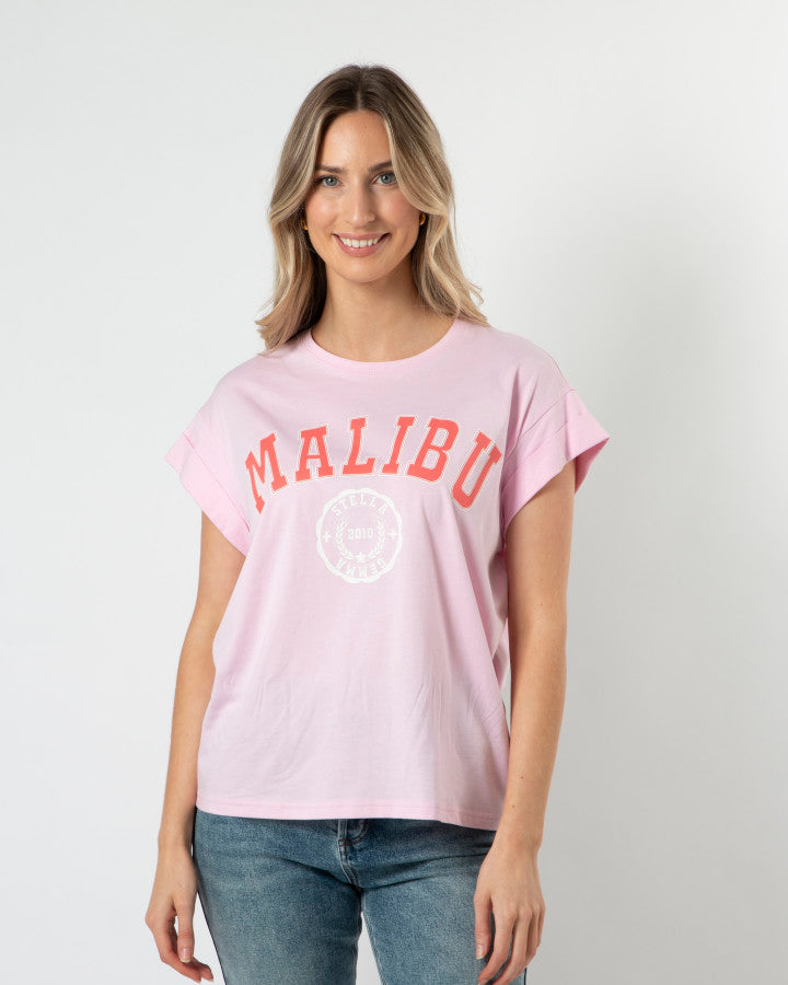 Cuff Sleeve T-Shirt - Candy Malibu