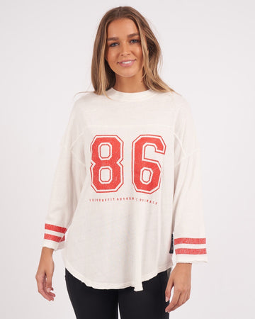 Eighty Six Long Sleeve Tee - Vintage White