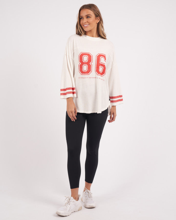 Eighty Six Long Sleeve Tee - Vintage White