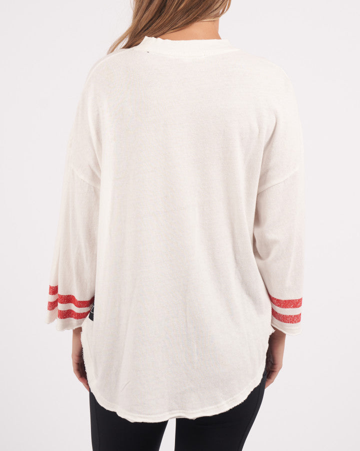 Eighty Six Long Sleeve Tee - Vintage White