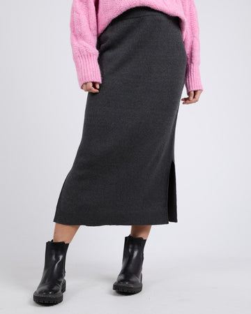 Elodie Knit Skirt - Charcoal