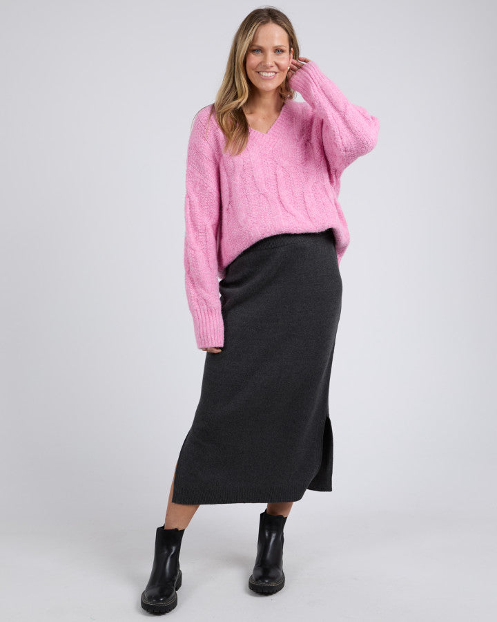 Elodie Knit Skirt - Charcoal