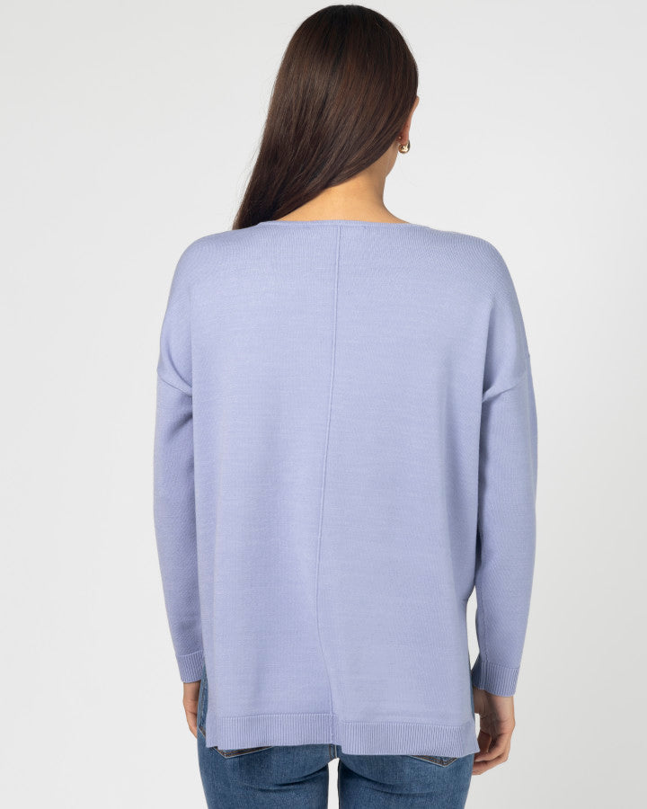 Halle Knit Top - Cornflower