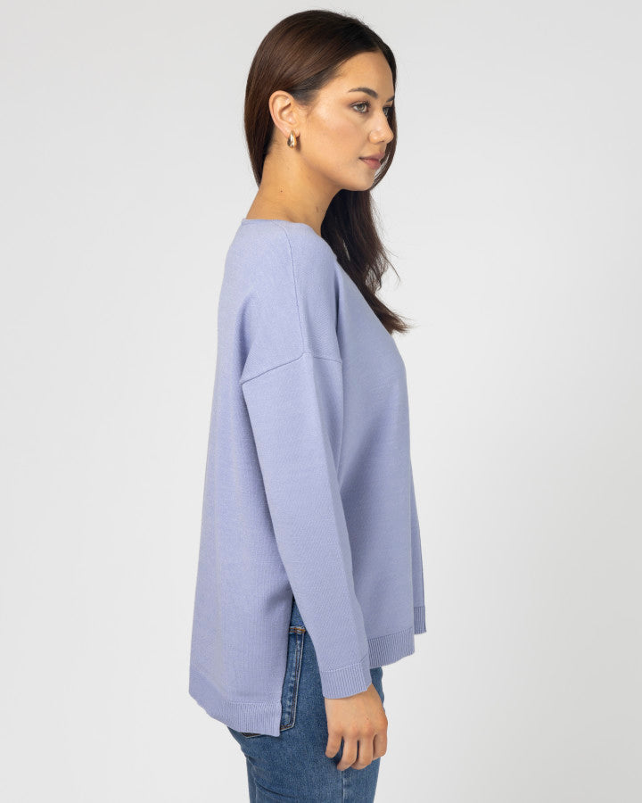 Halle Knit Top - Cornflower