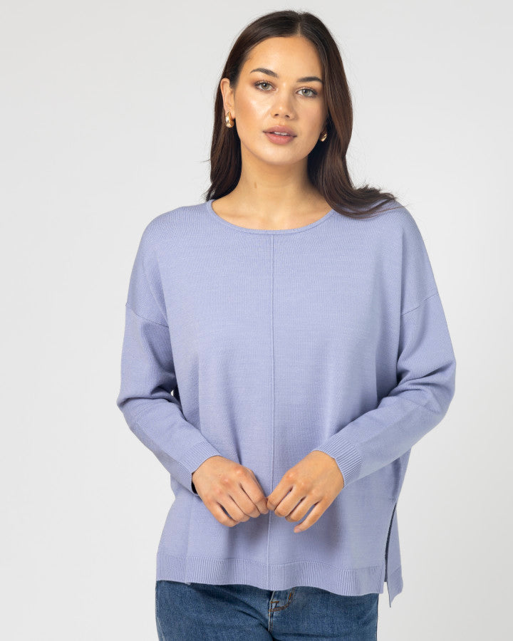 Halle Knit Top - Cornflower