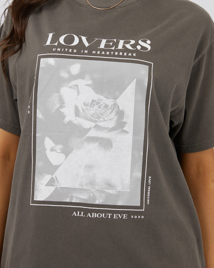 Lovers Oversized Tee - Charcoal