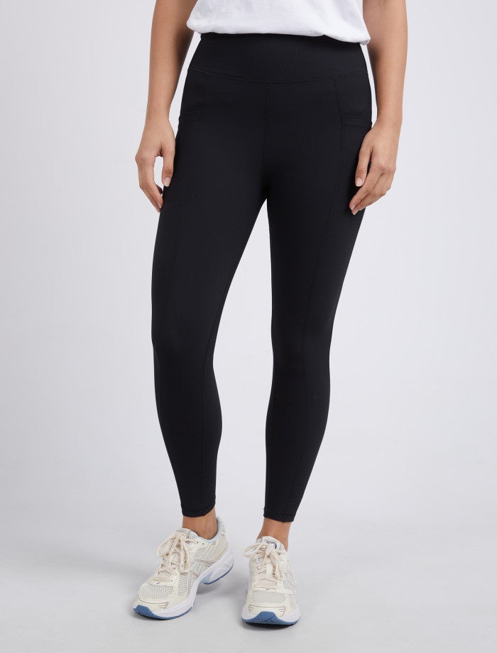 Luxe Rib Legging - Black