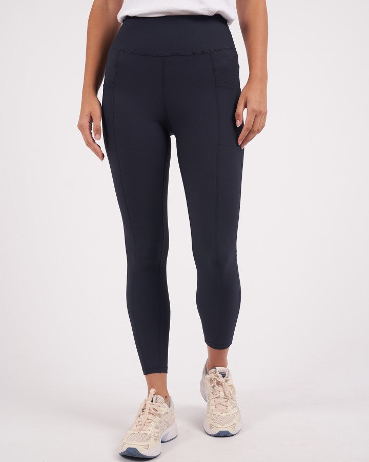 Luxe Rib Legging - Navy