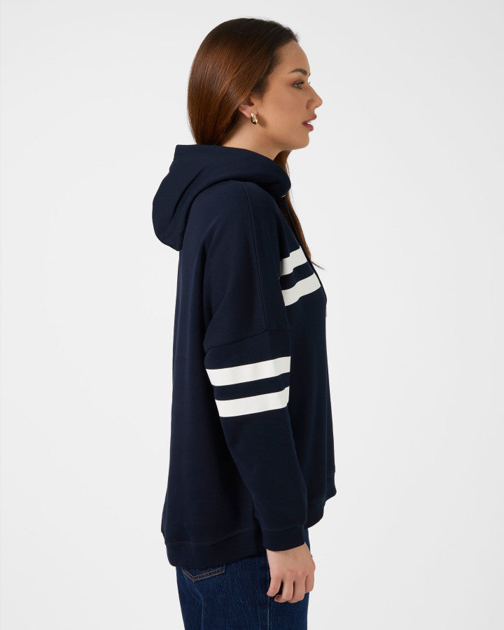 Newport Hoodie - Navy Banner Logo