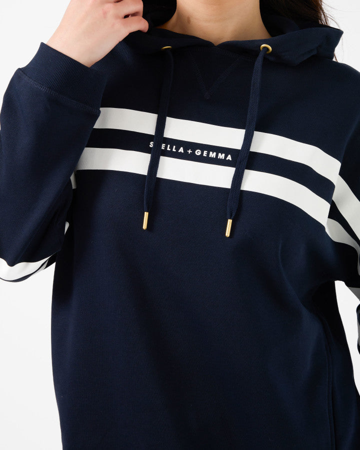 Newport Hoodie - Navy Banner Logo