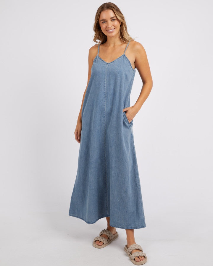 Roma Denim Dress - Mid Blue