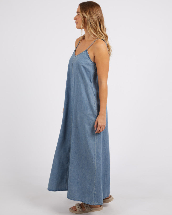 Roma Denim Dress - Mid Blue