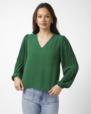 Sabine Blouse - Parakeet Green