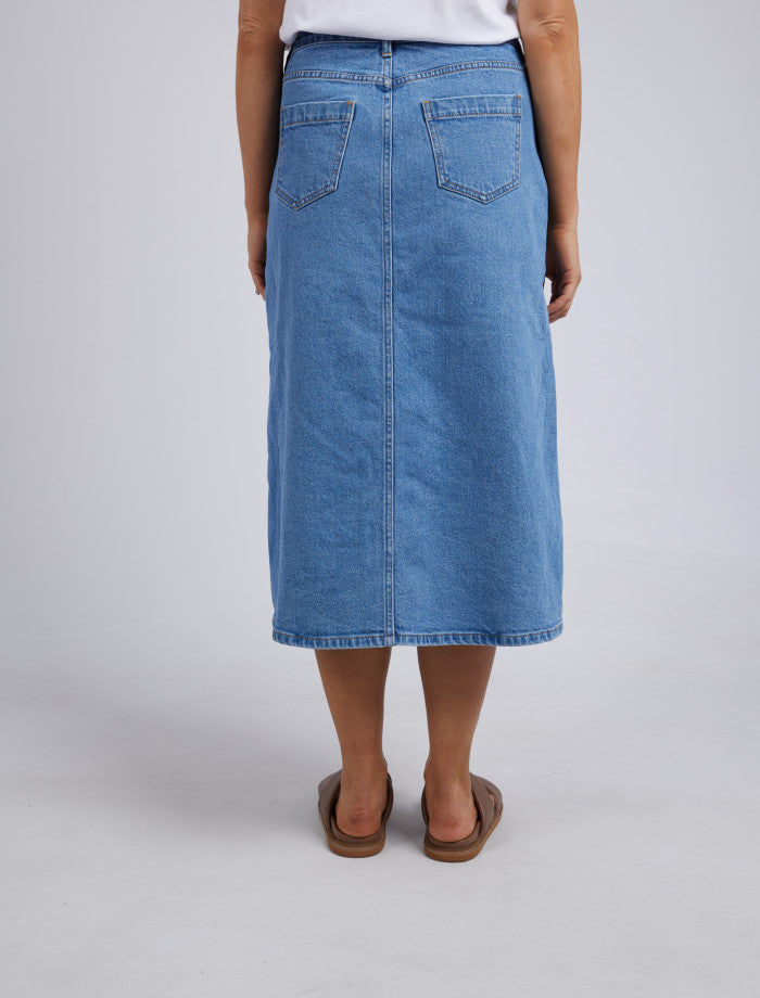 Scout Midi Skirt - Mid Blue