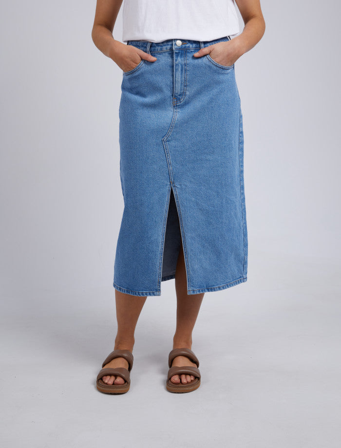 Scout Midi Skirt - Mid Blue