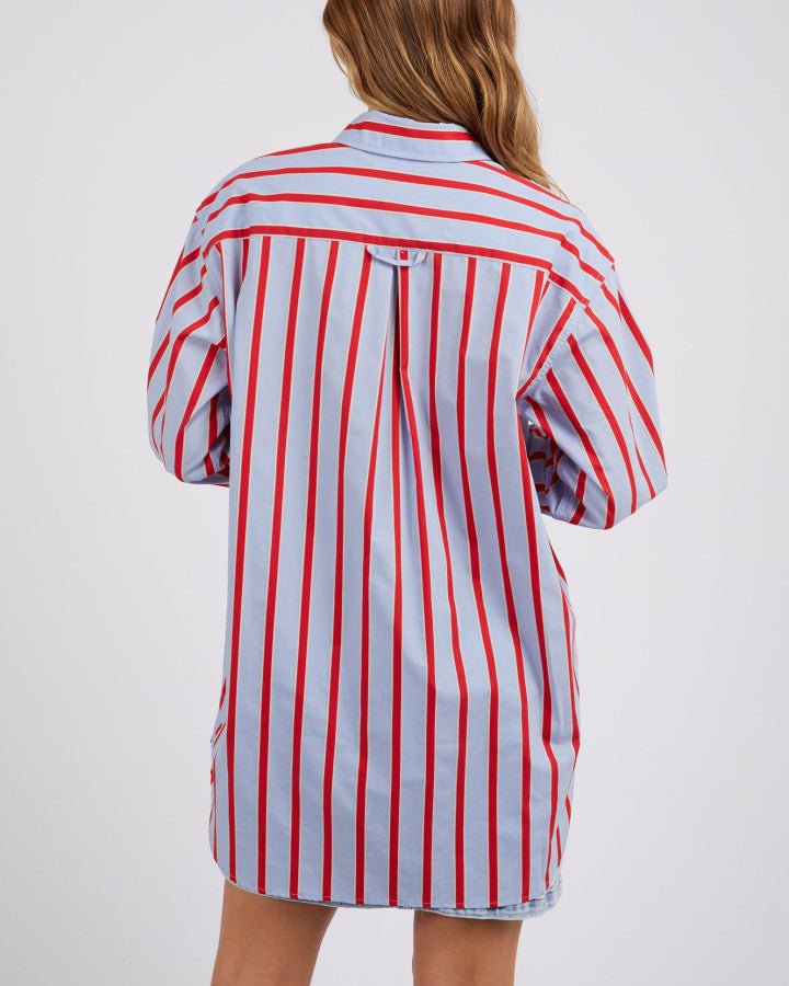 Strike Shirt - Blue & Red Stripe