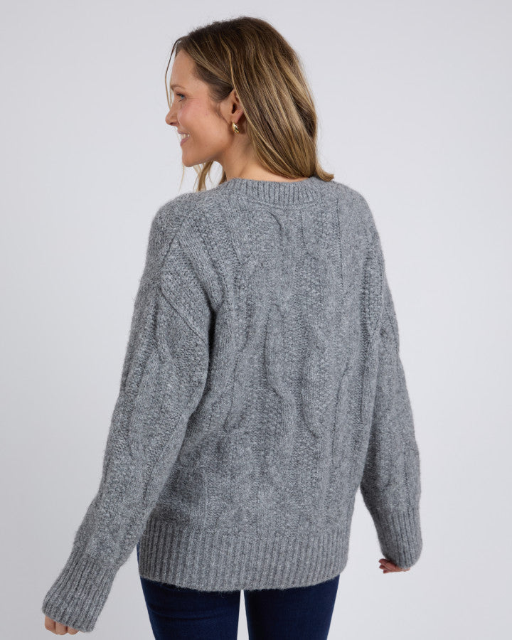 Tallulah Cable Knit - Charcoal