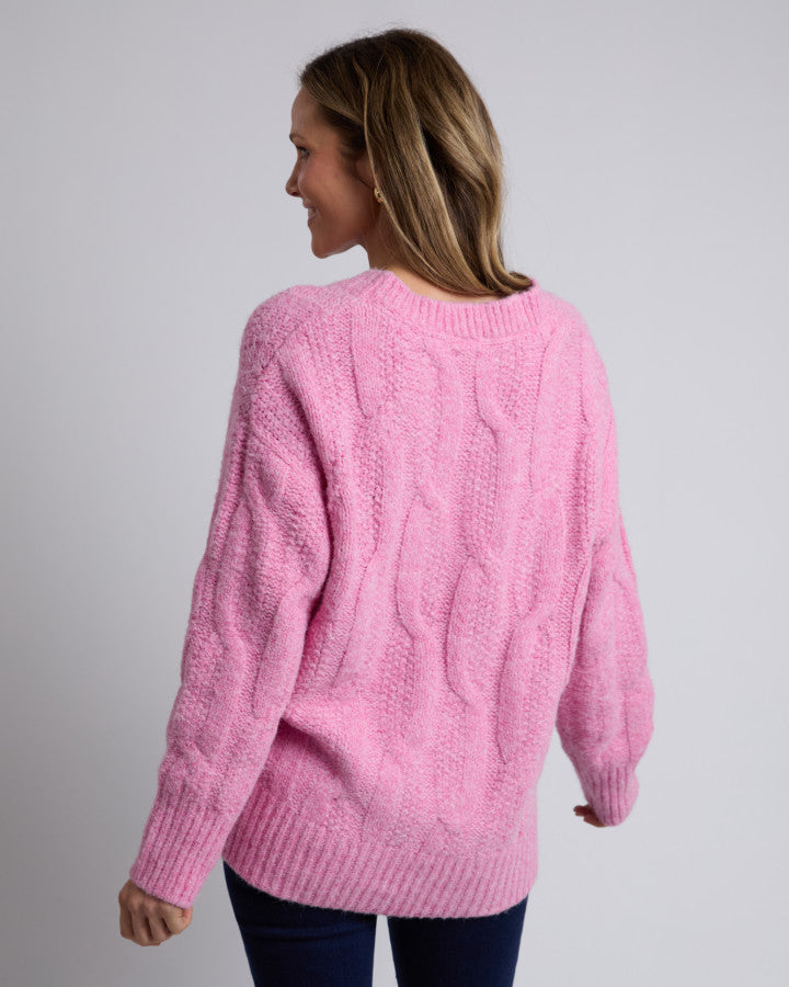 Tallulah Cable Knit - Geranium