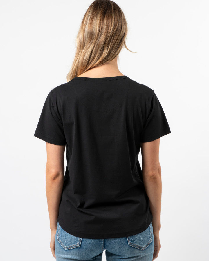 Villa Tee V-Neck - Black