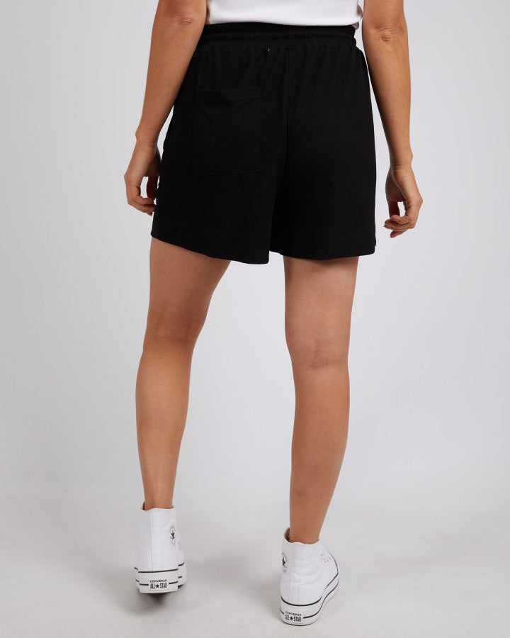 Xanthe Rib Shorts - Black