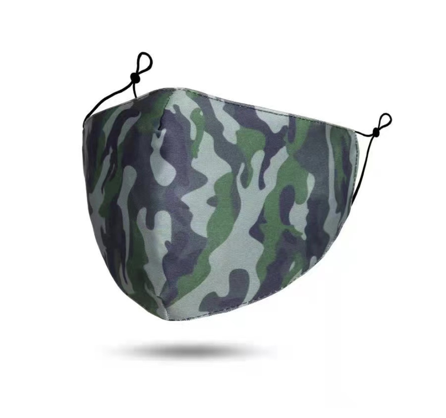 Fashion Face Mask - Green Camo