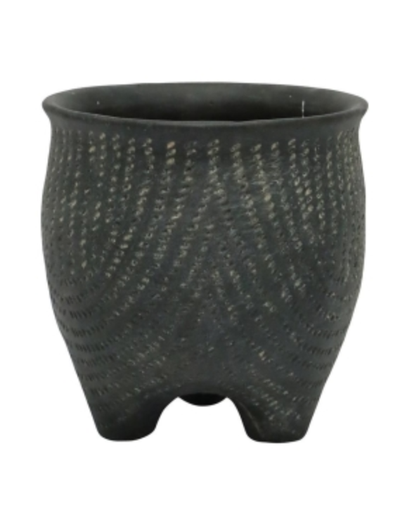 Zala Cement Planter - Black