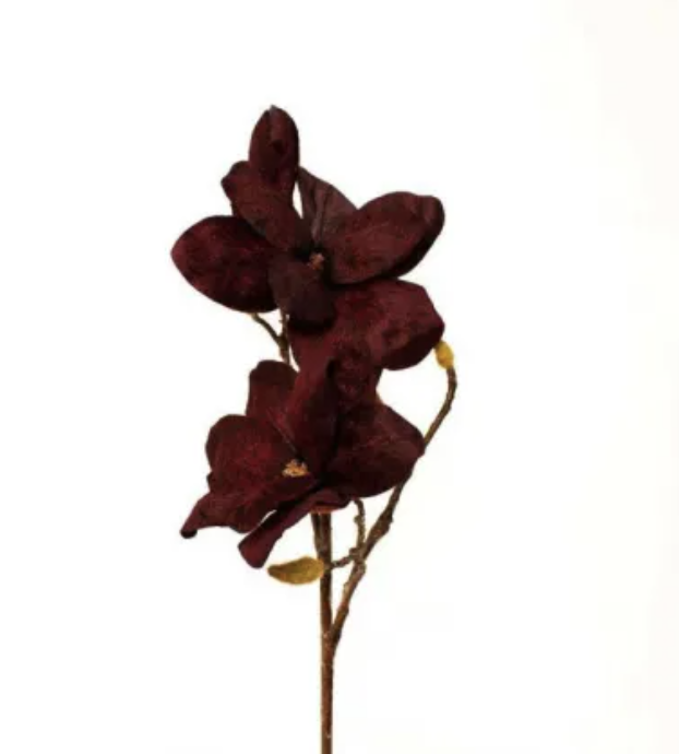 Magnolia Spray - Burgundy