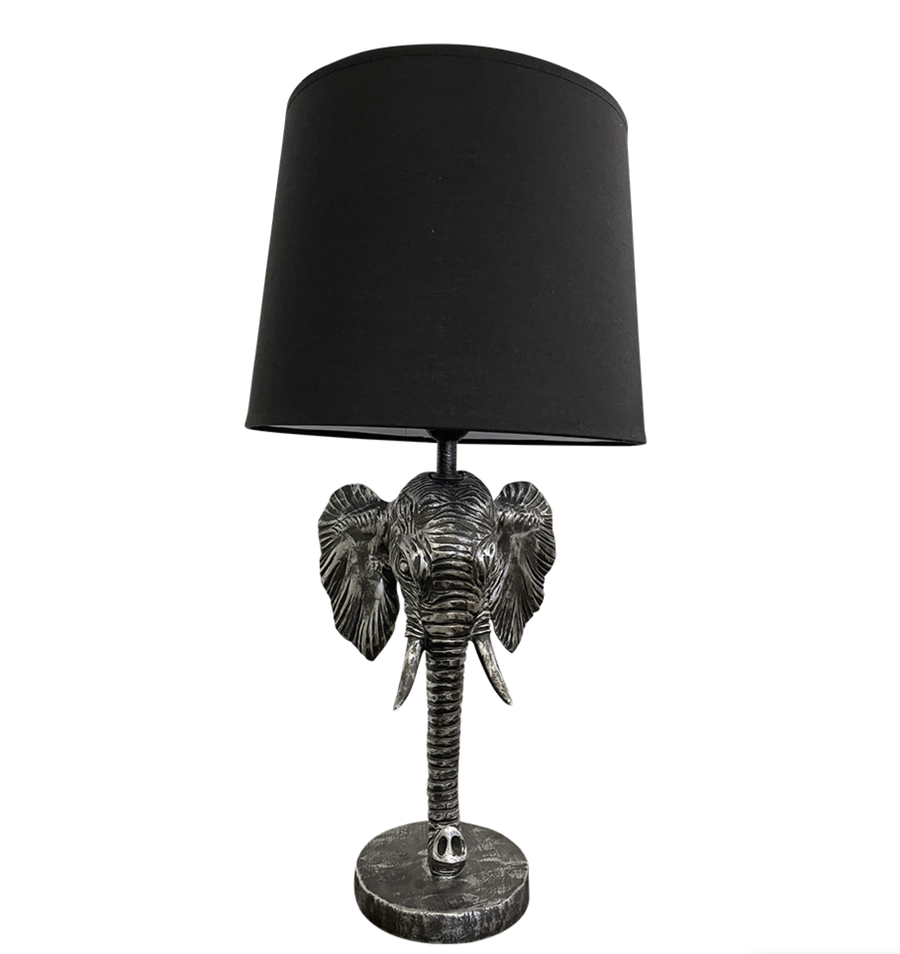 Graphite/Black Elephant Table Lamp